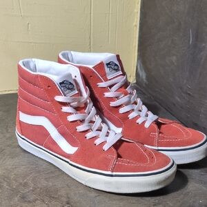 Vans Classic Burnt Orange and White High-Tops